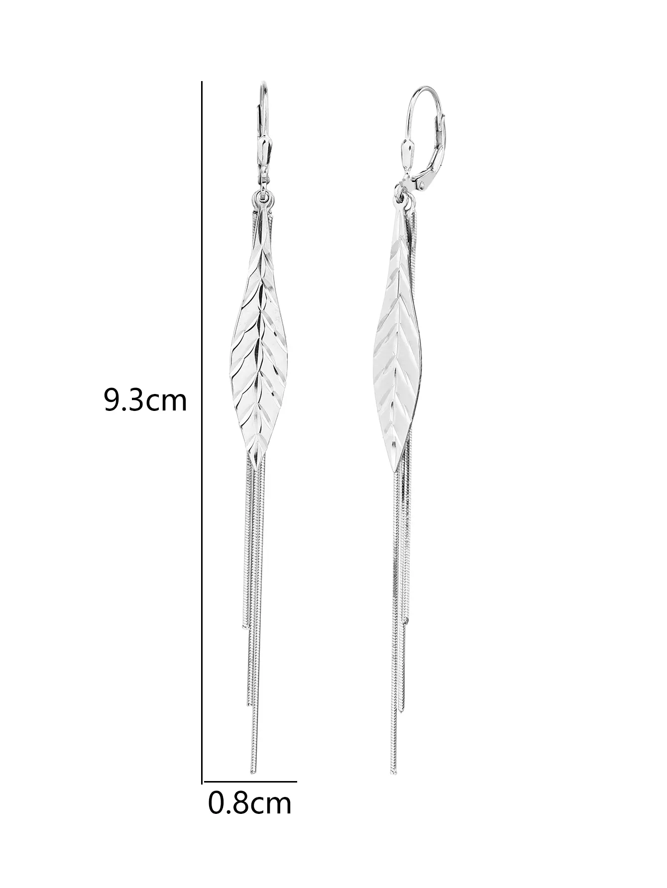 Levélmintás lógós fülbevaló_1