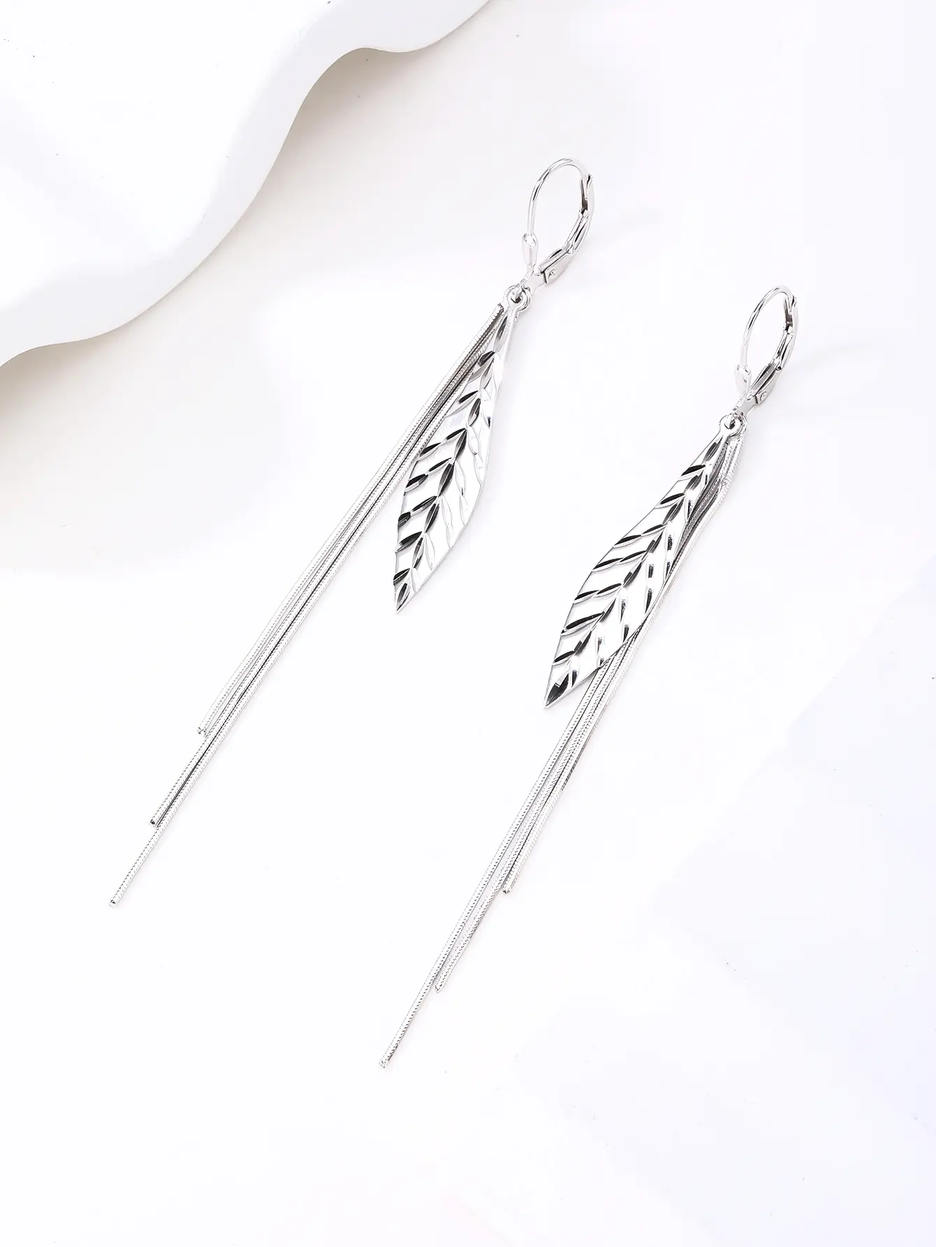 Levélmintás lógós fülbevaló_3