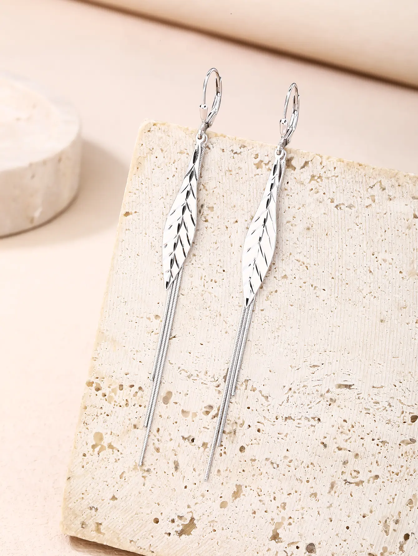 Levélmintás lógós fülbevaló_4