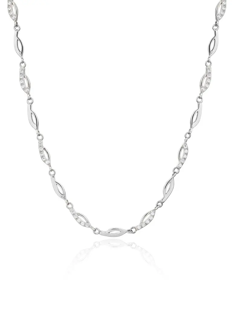 Nyaklánc fehér cirkónia kövekkel